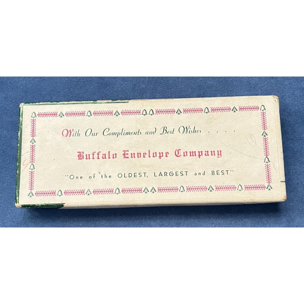 Vtg Mini Stapler Chrome Pocket Clip in Box w/ Staples Buffalo Envelope Company - Picture 2 of 5